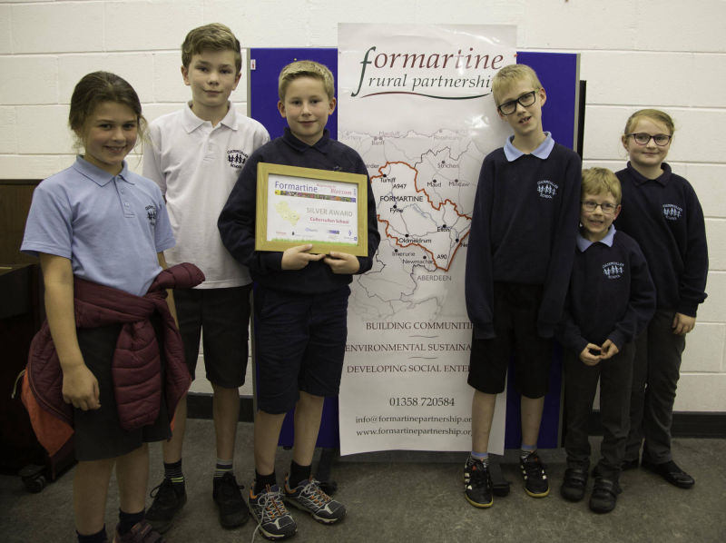 Silver award - Cultercullen School receiving their award